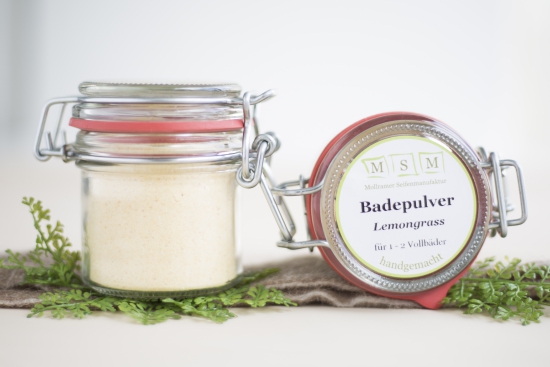 Badepulver Lemongrass - Glas 80g